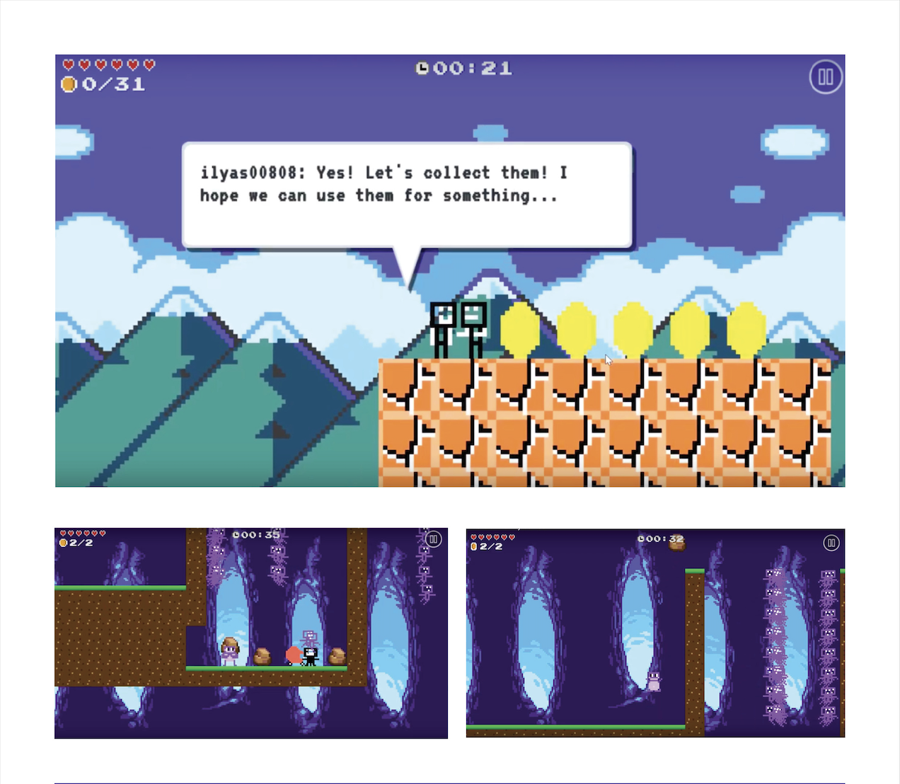 Beispielbild, zu sehen ist eine Szene aus einem 2D Videospiel