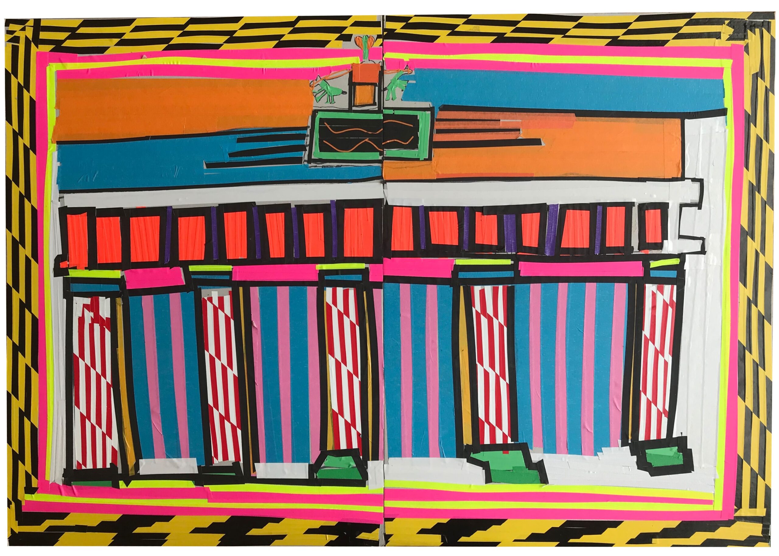 Beispielbild Tape Art Brandeburger Tor